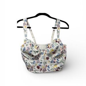 Colsie Bralette Womens Fruit Sardine
Print Crop Top Multicolor